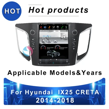 Tesla Tarzı Dikey Android Akıllı araba radyo Hyundai IX25 Creta 2014-2018 gps navigator araba DAB + Carplay bluetooth