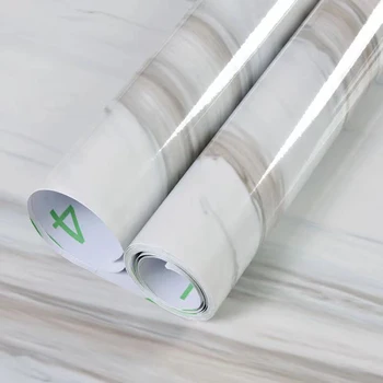 Mermer yapışkan kağıt Kabuğu ve Sopa Tezgah Duvar Kağıdı Kendinden Yapışkanlı Film Dolapları Backsplash Mobilya Çıkarılabilir Çıkartmalar