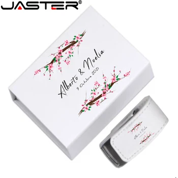 JASTER USB 2.0 Flash Sürücü 64GB Kalem Sürücüler 32GB KUTUSU + USB Ücretsiz Özel LOGO 16G 8G U Disk 4G Düğün Fotoğrafçılığı Hediyeler Memory Stick