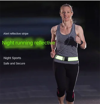 Yansıtıcı Kemerler Koşu için Yüksek Görünür Gece Güvenlik Dişli Çocuk Erkek Kadın Bel Ayarlanabilir Elastik Emniyet Yansıtıcı Kemer