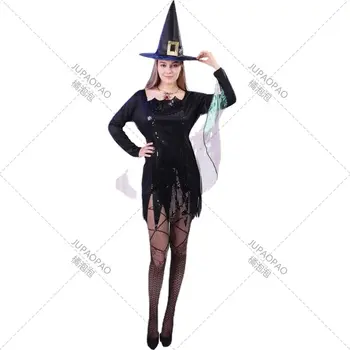 Yetişkin Cadı Cadılar Bayramı Kostüm Partisi Elbise Makyaj Topu Cosplay Kostüm Performans Kostüm Cadılar Bayramı Çevrimiçi Canlı Performans