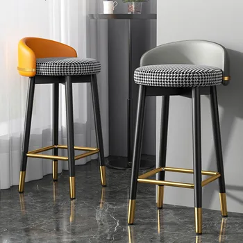 Yüksek İskandinav Bar Sandalyeleri Mutfak Sayacı Oyun Metal Berber Ofis bar sandalyeleri Vanity Modern Eğlence Bar Taburesi Bar Mobilyaları XY50BC
