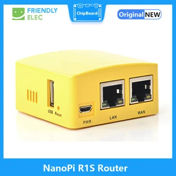 Dostu NanoPi R1S Küçük Yönlendirici, Hepsi Bir Arada H3 çift Gigabit Ethernet Bağlantı Noktası 512M Bellek OpenWRT, Taşıması Kolay