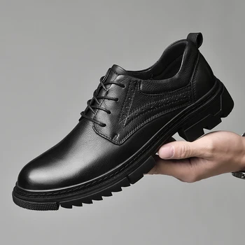 Beyefendi Elbise Ayakkabı Erkekler lace up hakiki deri Brogues Oxford Ayakkabı Yüksek kaliteli Takım Elbise Ayakkabı Erkekler Klasik Erkek erkek resmi ayakkabı