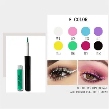 8 renkler Eyeliner Sıvı Göz Farı Kalem Leke Dayanıklı Su Geçirmez Ve Ter Dayanıklı Dayanıklı Renk Eyeliner Sıvı Kalem