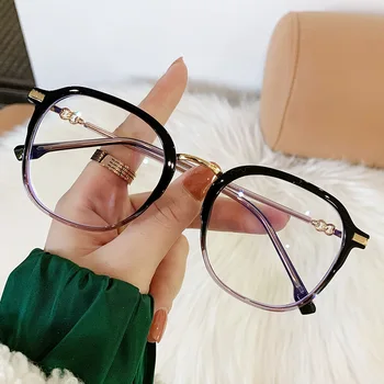 CS7117 yeni kare çerçeve metal okuma gözlüğü, anti-mavi ışık anti-radyasyon modifiye yüz şekli okuma gözlüğü kadınlar için