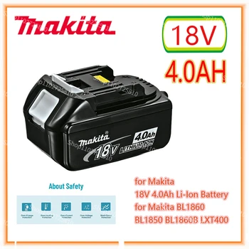 Makita Orijinal 18V 4.0 AH 5.0 AH 6.0 AH Şarj Edilebilir Güç Araçları Pil ile LED lityum-iyon yedek pil LXT BL1860B BL1860 BL1850