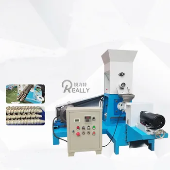 Endüstriyel Yüzen Balık Yemi Ekstrüzyon Makinesi Köpek Pet Kuru Gıda pelet üretme makinesi Şişirme Değirmeni Ekstruder Üretim Hattı