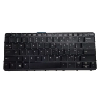 Siyah Arkadan Aydınlatmalı ABD Klavye hp Pro X2 612 G1 Dizüstü ABD Siyah Renk dizüstü klavyesi Arkadan Aydınlatmalı Çerçeve Değiştirme