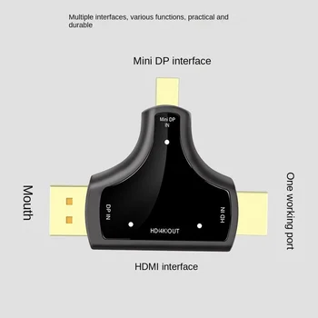 Mini DP HDMI Adaptörü: 4 K*2 K 3-in-1 DisplayPort HDMI Dönüştürücü
