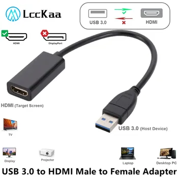 USB HDMI Uyumlu Adaptörü 1080P USB 3.0 HDMI Video Dönüştürücü Windows 7 8 İçin 10 ADET Dizüstü Masaüstü Monitör Projektör HDTV