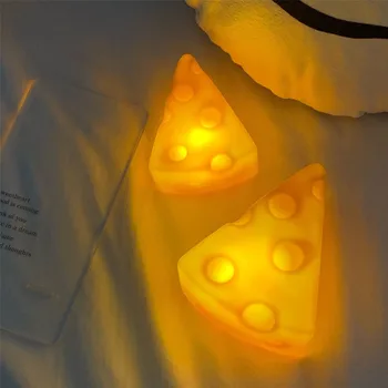 Led karikatür gece lambası peynir atmosfer lambaları ay ayı kız çocuk pazarı çocuk oyuncakları hediyeler yatak odası başucu lampara ışık