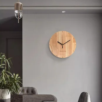 Dijital Lüks duvar saatleri Ücretsiz Kargo Oturma Odası Mekanizması Duvar Saati Modern Ahşap Estetik Horloge Murale Ev Dekorasyon