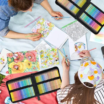 Renkli Kalem 50 adet Set Macaron Renk Kawaii Renk Naylon Kalem Çantası Boyama Boyama Sanat Kaynağı Hediye Kaynağı
