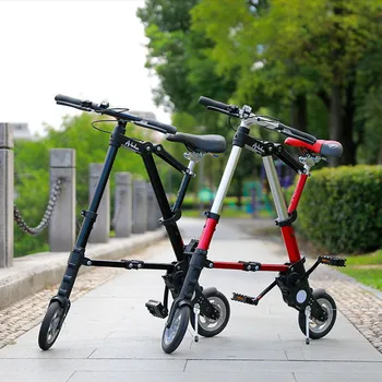 8 İnç / 10 inç Katlanır Bisiklet Dağ Bisikleti Ultralight Taşınabilir Bisiklet Katlanabilir Mini Kaymaz Yol Bisikleti Çocuklar için Yetişkin