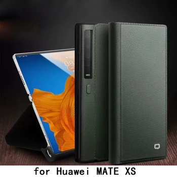 QIALINO telefon kılıfı için Huawei MATE XS Funda Hakiki Deri Çapa Huawei MATEXS Fundas Cilt Coque Çapa Flip Carcasas Kapak