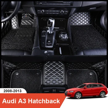 Özel Fit Araba Kat Mat Audi A3 Hatchback Aksesuarları İç EKO Dayanıklı Kalın Halı Özelleştirmek Sol ve Sağ Sürücü için