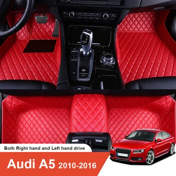 Özel Fit Araba Kat Mat Audi A5 2010 Aksesuarları İç EKO Dayanıklı Kalın Halı Özelleştirmek Sol ve Sağ Sürücü