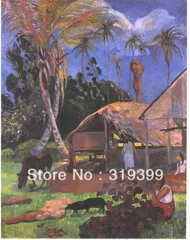 Paul Gauguin Portre Yağlıboya Üreme Keten tuval üzerine, Siyah Domuzlar, Ücretsiz Kargo, Müze Kalitesinde yağlıboya