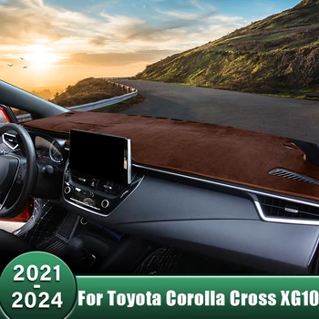 Araba Dashboard Kapak Güneş Gölge Mat Gösterge Paneli Anti-UV Halı Aksesuarları Toyota Corolla Çapraz XG10 2021 2022 2023 2024