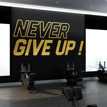 Asla Pes Gym Alıntı Duvar Sticker Vinil Vücut Geliştirmeci Motivasyon Fitness Spor Kelimeler Çıkartmaları Çıkarılabilir Transferi DIY Resimleri Z553
