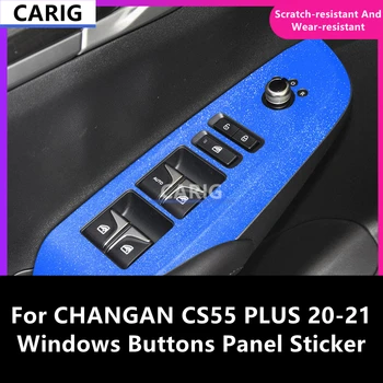 CHANGAN CS55 artı 20-21 Pencere Düğmeleri Paneli Sticker Karbon Fiber Desen koruyucu film İç Modifikasyonu