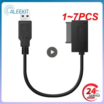 1 ~ 7 ADET Dizüstü USB 2.0 Sata Mini Sata II 7 + 6 13Pin Adaptörü Dönüştürücü Kablosu Dizüstü CD / DVD ROM İnce sürücü Veri kablosu