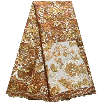 Yeni yumuşak suda çözünür tam dantel üç boyutlu nakış işlemeli kumaş, afrika high-end moda cheongsam elbise elbise