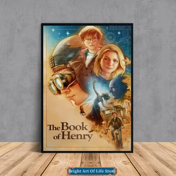 Henry kitabı (2017) Klasik Film Afiş Kapak Fotoğraf Tuval Baskı Daire Ev Dekor duvar tablosu (Çerçevesiz)