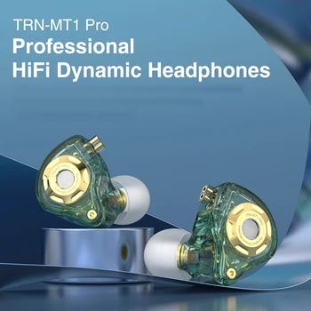 TRN MT1 Pro Hi-Fi Kulak İçi Kulaklık 1DD Dinamik Sürücü Bas Kulaklık Monitör mikrofonlu kulaklık Koşu Ayrılabilir Kablolu kulaklıklar