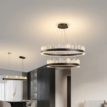 Kristal avize Post-modern ışık lüks tasarımcı oturma odası ışıkları yatak odası ışıkları restoran tüm ev aydınlatma paketi