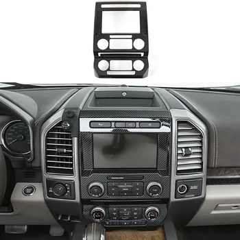 Ford için F150 2015-2020 Araba Pikap İç Aksesuarları 2 Adet Karbon Fiber Renk Navigasyon Çerçeve panel dekorasyon Kapak