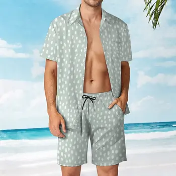 Nane Dalmaçyalı Baskı erkek Plaj Takım Elbise Rahat Grafik 2 Parça Pantdress Yüksek Kalite Koşu ABD Boyutu