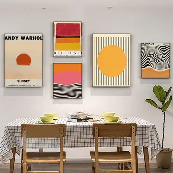 Soyut Yayoi Kusama Duvar Sanatı Matisse Mark Rothko Film Yapışkan Posterler Fantezi Duvar Sticker Oturma Odası Bar Dekorasyon Dekor