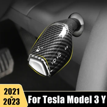 ABS Araba direksiyon Vites Çerçeve koruma kapağı Vites Topuzu Kapağı Vites Kolu Trim Sticker Tesla Modeli 3 Y 2021 2022 2023