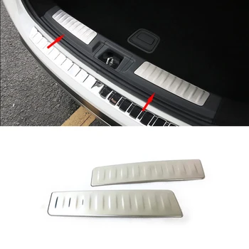 Araba Styling İçin Infiniti QX30 2017 2018 Aksesuarları Sticker İç Arka Tampon Ayak Plakası Paslanmaz Çelik Arka Koruma İtişme Plakaları