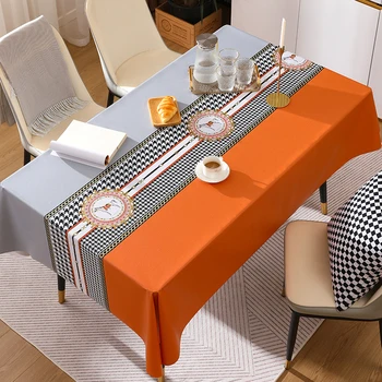 Yemek masası masa örtüsü, deluxe, yıkanabilir, yağa dayanıklı, su geçirmez, ışık lüks çay masası mat, PVC masa örtüsü