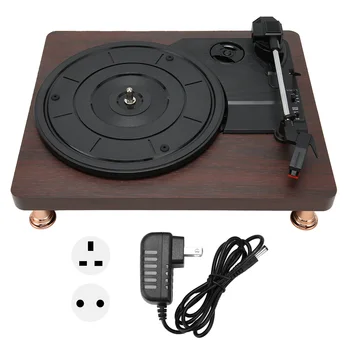 Vinil plak çalar Fonograf 3 Hız Dahili Stereo Hoparlörler Vintage Taşınabilir Lp Pikap Gramofon