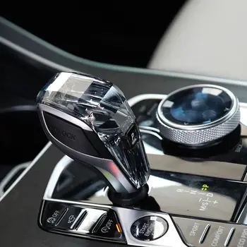 Araba Aksesuarları Kristal Vites Topuzu ve Multimedya Topuzu ve Start-stop Düğmesi Seti BMW X7 G07 2019-2021