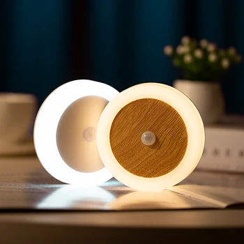 HAOMAİ başucu lambası dolap duvar akıllı akıllı otomatik indüksiyon hareket sensörü USB şarj edilebilir led lamba gece ışıkları taşınabilir