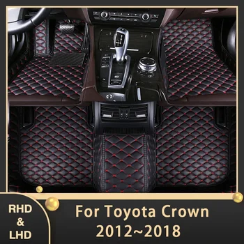 Araba Paspaslar Toyota Crown İçin S210 2012~2018 Özel Oto Ayak Pedleri Deri Halı İç Aksesuarları 2014 2015 2016 2017