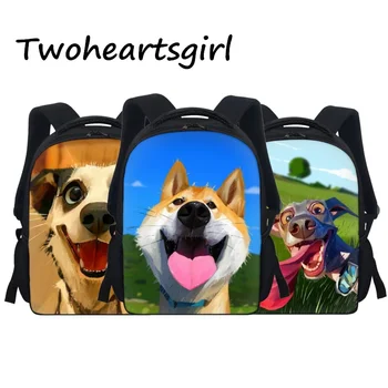 Twoheartsgırl Yaratıcı Köpek Sırt çantası Çocuklar için Okula dönüş İlköğretim Öğrencileri Okul Çantaları Çocuk Erkek Kız Mini okul çantası