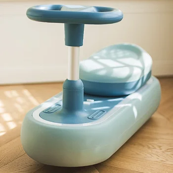Anti rollover çocuk burulma araba evrensel tekerlek lambası bebek sürgülü ve sallanan oyuncak yetişkinler alabilir hız treni