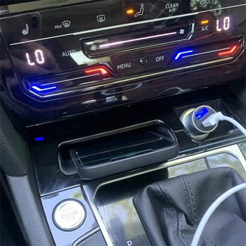 VW Passat için B8 CC Arteon 15W araba kablosuz şarj cihazı QI telefon şarj cihazı hızlı şarj şarj pad paneli telefon tutucu aksesuarları
