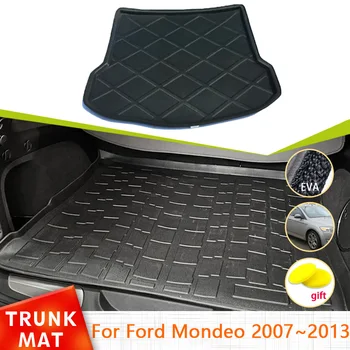 Ford Mondeo için MK4 2010 2007~2013 4th 2011 2009 4gen Aksesuarları Araba Arka Gövde Mat Zemin Tepsisi Astar Kargo Çizme Halı Çamur Otomatik