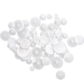 RC Oyuncaklar için Farklı Stiller Beyaz Plastik Dişli Seti 58 Adet