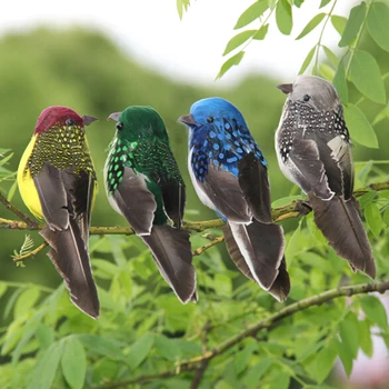 Mini sahte kuşlar yapay tüy köpük güvercinler düğün Bahçe dekorasyon.süs