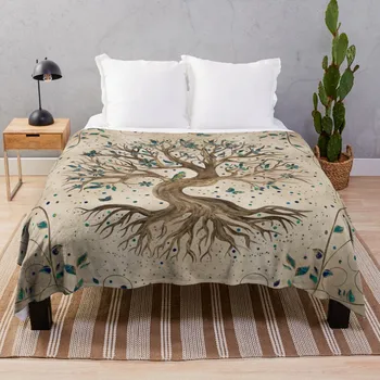 Hayat Ağacı-Yggdrasil Atmak Battaniye lüks kalınlaşmak battaniye dekoratif kanepe battaniyesi bebek battaniyesi