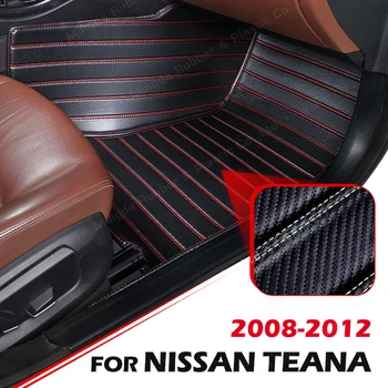 Özel Karbon Fiber stil Paspaslar Nissan Teana 2008 İçin 2009 2010 2011 2012 Ayak Halı Kapak Otomobil İç Aksesuarları