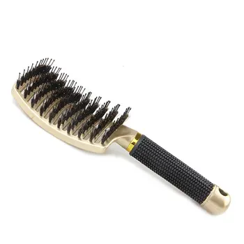 Kadın erkek saç derisi masaj tarak kıl ve naylon saç fırçası ıslak kıvırcık Detangle saç fırçası Salon kuaförlük şekillendirici araçları